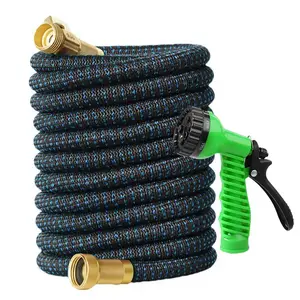 Scalable garden watering hose - equipped with 3x extended hose - high-pressure water gun nozzle - very suitable for outdoor home cleaning and car washing - multiple sizes to choose from