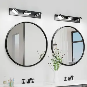 Modern Chrome LED Vanity Light, 3-Lights Wall Sconce for Bathroom and Mior, Sleek Minimalist Design, Energy-Efficient, Easy to Install