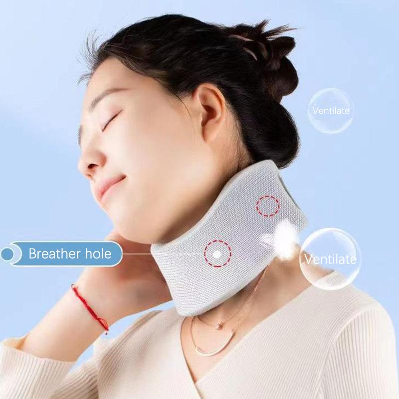 1 Pack Neck Support Adjustable Neck Support Cervical Sponge Neck Protector for Sleep Relief Neck Pain Breathable Neck Support