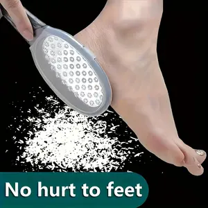 Professional Stainless Steel Foot File and Pedicure Tool | Durable and sturdy construction with a safety splash guard design, ideal for home SPA foot and nail care, Smooth Pedicure Wand