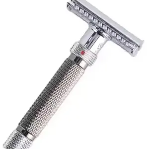 Yaqi Gunmetal & Chrome Adjustable Twist to open Final Cut Safety Razor for shaving men women