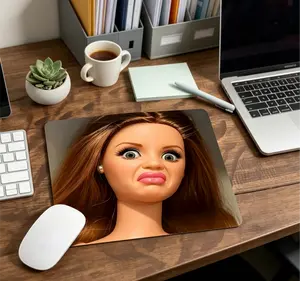 Exhausted from Work and Life Square Mouse Pad, Fun Stress-Relief Desktop Decoration Protection Pad, Rubber Non-Slip Lock Edge Work Pad, Small Size Suitable For Laptop Desktop Games Work, Workplace Stress-Relief Gift For Family And Friends