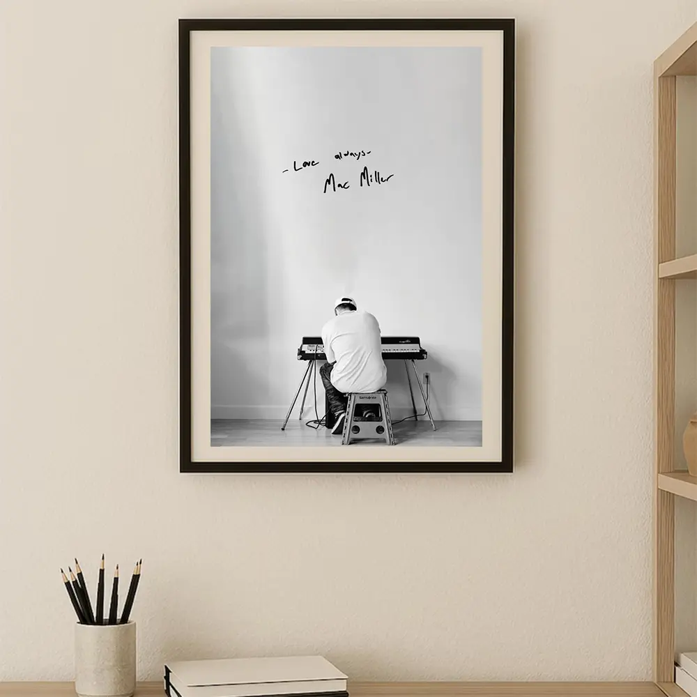 Mac Miller Poster – Love Always Black and White Wall Art