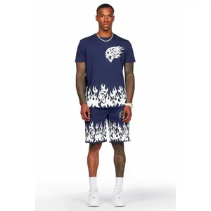 Bubble Navy T-Shirt/Short Set
