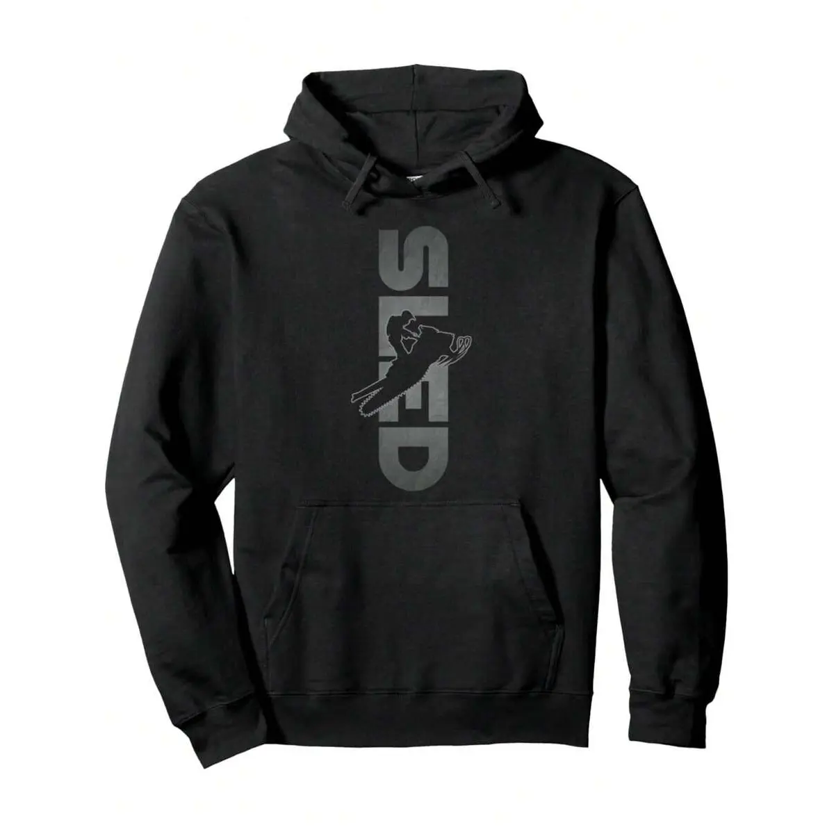 Men's Classic Snowmobile Graphic Hoodie, Casual Long Sleeve Pullover Sweatshirt, Medium Length Tops for Winter, Machine Washable, Fitted, Side Seam Detail, Hooded Neck, Clothes, Normal Type