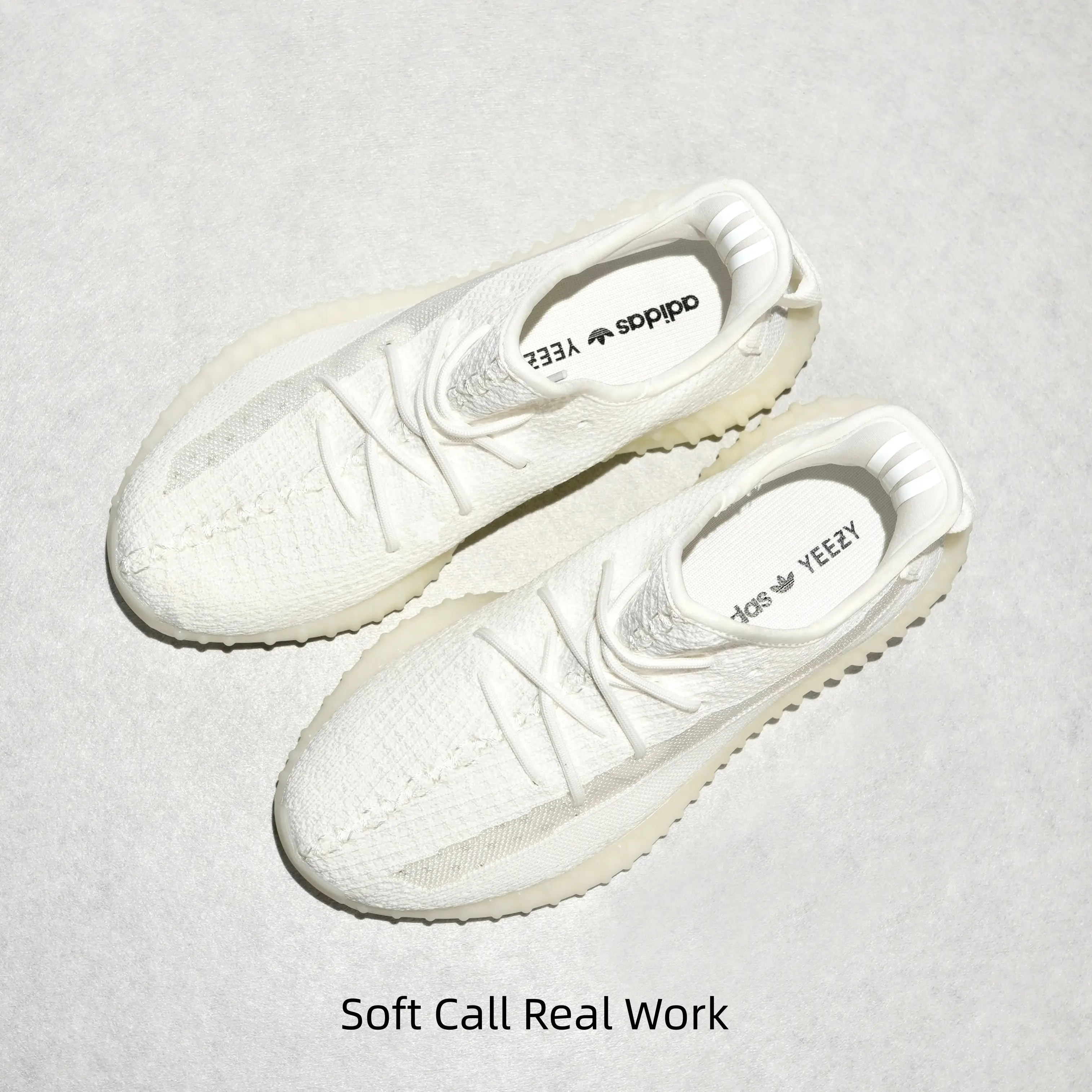 Minimal Cream White Speckled Knit Boost Sneakers, Soft Milky Fluffy Cushion Midsole Light Breathable Daily Walking Trainers for Men Women