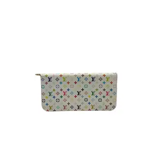 Pre-owned Louis Vuitton COATED CANVAS Small Leather Goods INSOLITE WHITE MONOGRAM MULTICOLOR WALLET