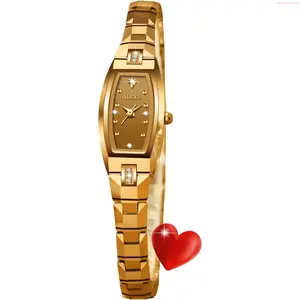 OLEVS Watch OLEVS Gold/Rose Gold Watches for Women Slim Thin Square Ladies Elegant Dress Small Wrist Watch Valentine's Day