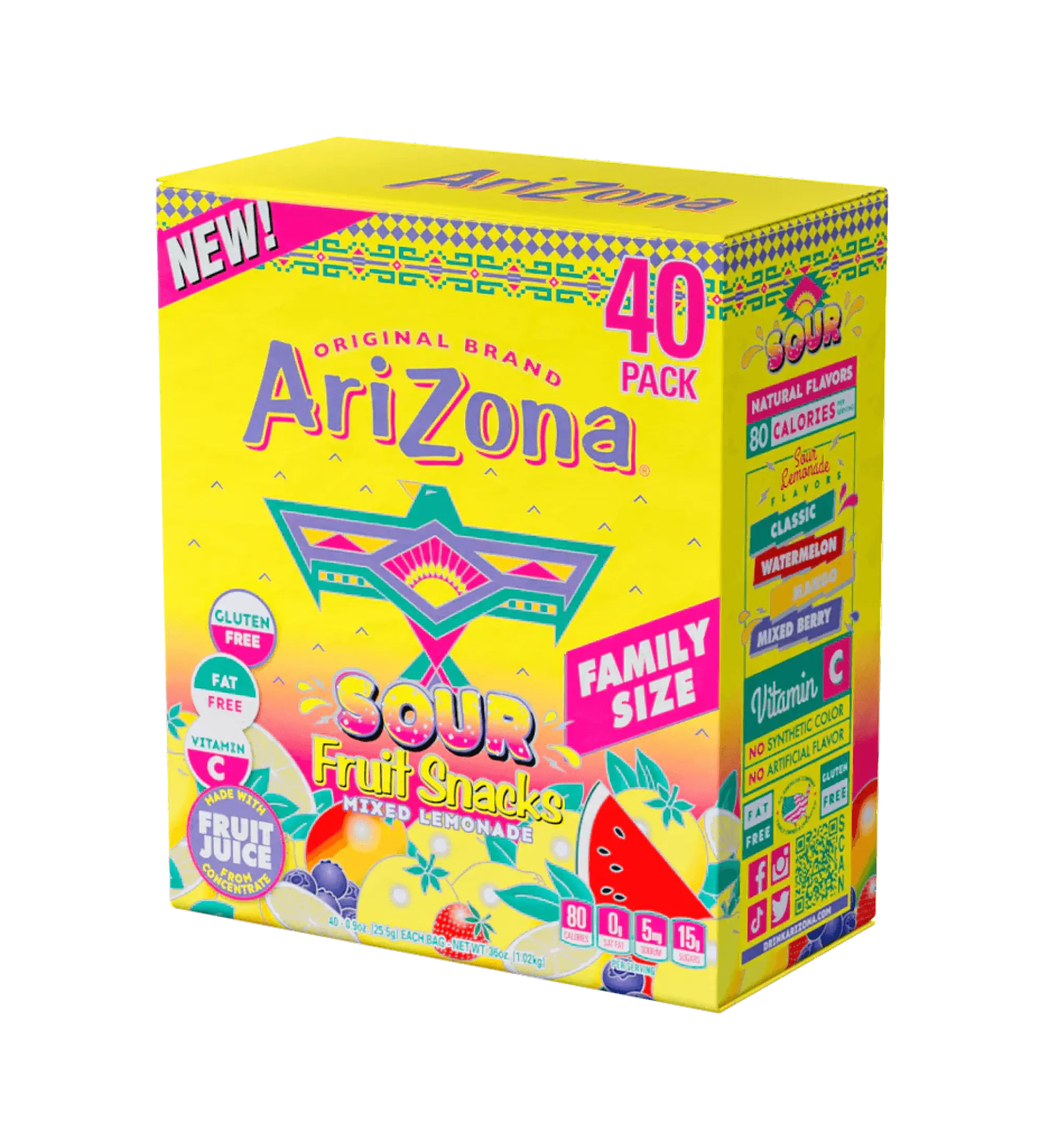 Sour Mixed Lemonade 40-Count Fruit Snacks Pack | 40 bags