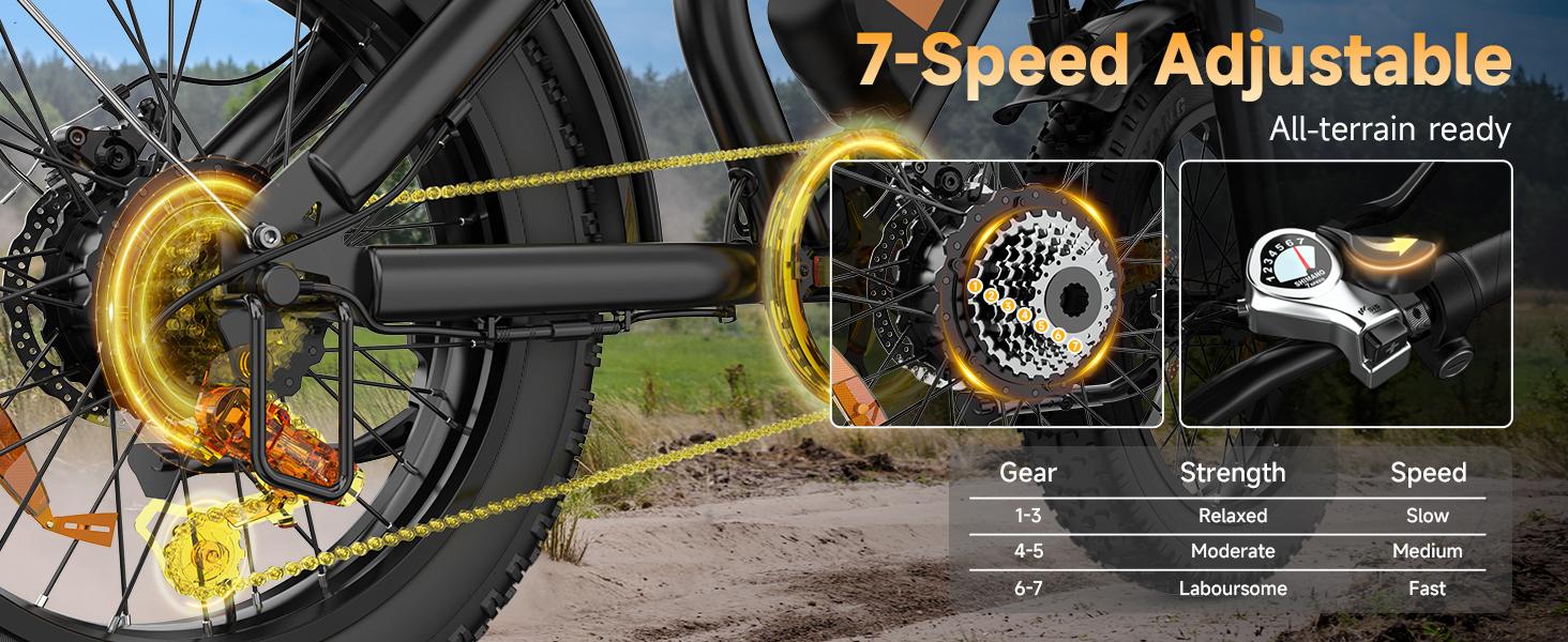 HiKeep K6-L Electric Bike for Adults - 16/20 Inch Fat Tire Ebike, 750W/Peak 1500W Motor Ebike, 48V15.6AH Detachable Battery, 4 Riding Modes Electric Dirt Bike