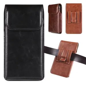 Men'S Black Premium Phone Holster with Belt Clip  - Adjustable Strap, Compact Design for Running, Travel, Camping & Hiking, Hiking Gear|Stylish Phone Holder|Sleek Black Finis  Outdoor phone case Belt Pocket Holder