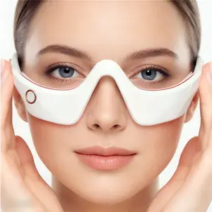 Under-Eye Heating Therapy Device for Eye Bags, Lightweight Vibration Eye Care Massager for Puffiness & Dark Circles, USB-C Rechargeable Eye Mask for Home Use