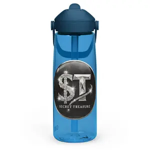 Flip straw water bottle