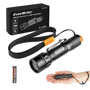 #JumpstartSale EverBrite Super Small Mini LED Flashlight, 3 Lighting Modes, Zoomable Adjustable Focus for Camping, Hiking, Fishing, Running, Power Outages & Emergencies, 1 AAA Battery Included