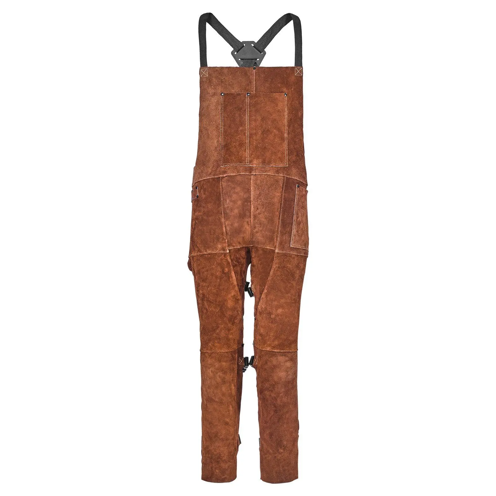 VEVOR Leather Welding Apron Split Leg Heavy Duty Flame Resistant Cowhide M-Size Menswear Overalls