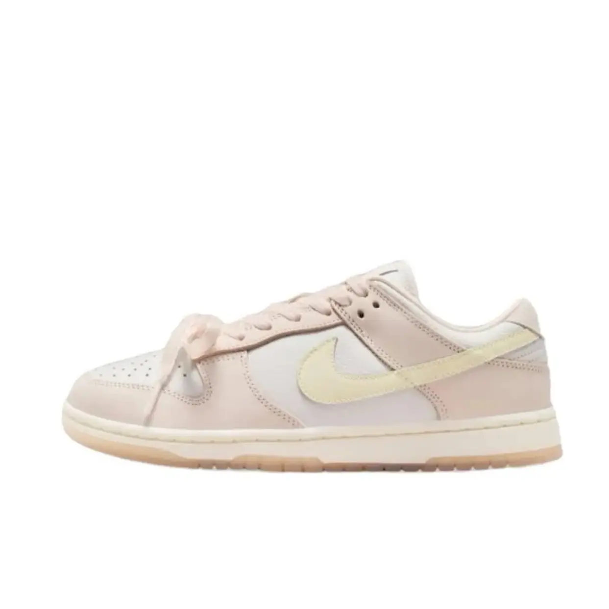 NIKE Women's Dunk Low Premium Shoes, Classic Light Soft Pink Athletic Trainers for Daily Casual Wear and Walking, Walking Shoes