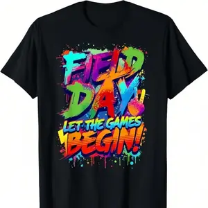 Colorful “Let the Games Begin” Field Day 2025 Field Trip T-Shirt/T-shirt/TOP