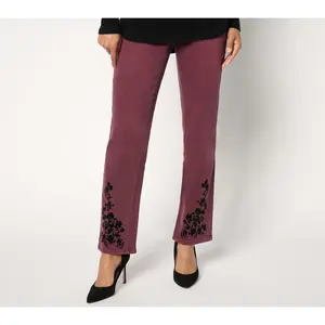 Isaac Mizrahi Live! Petite True Denim Color Flocked Jeans