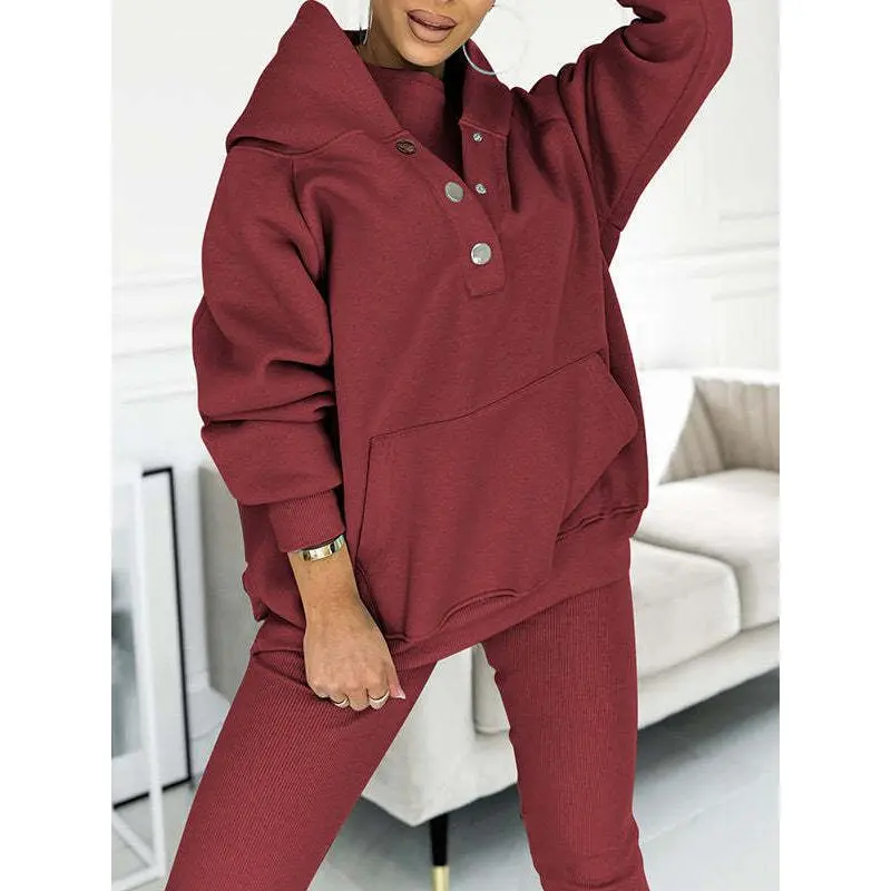 (Single hoodie) Wine red