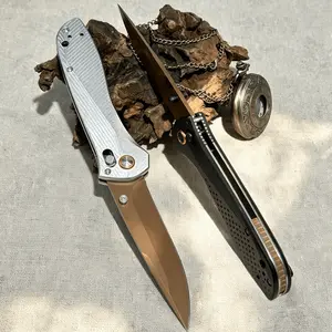 Premium EDC Folding Knife, D2 Steel Blade with Aluminum Handle, Everyday Carry Pocket Knife for Outdoor Camping Hiking