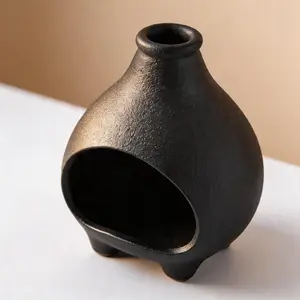 Modern Matte Black Chiminea Palo Santo Holder| Wabi-Sabi Meditation Decor