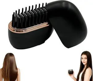 Achieve Sleek, Straight Hair Anywhere with This Mini Cordless Straightener Brush – Heats Up in Just 30 Seconds, Features 3 Temperature Settings, and Fits Perfectly in Your Bag for On-the-Go Touch-Ups