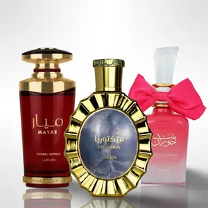 Lattafa Victoria + Bint Hooran Rose Passion + Mayar Charry - Fragrance Gift Bundle