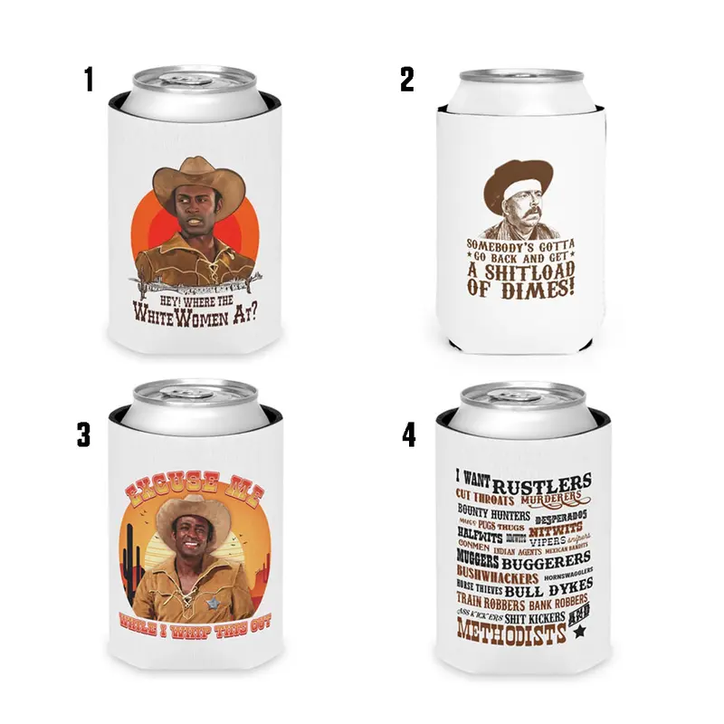 [Made-to-Order] Blazing Saddles Can Cooler, Bart Funny Sayings, Retro Movie Fan Gifts