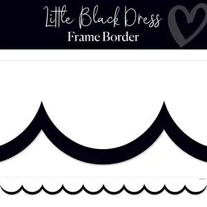 Little Black Dress Scallop Bulletin Board Border