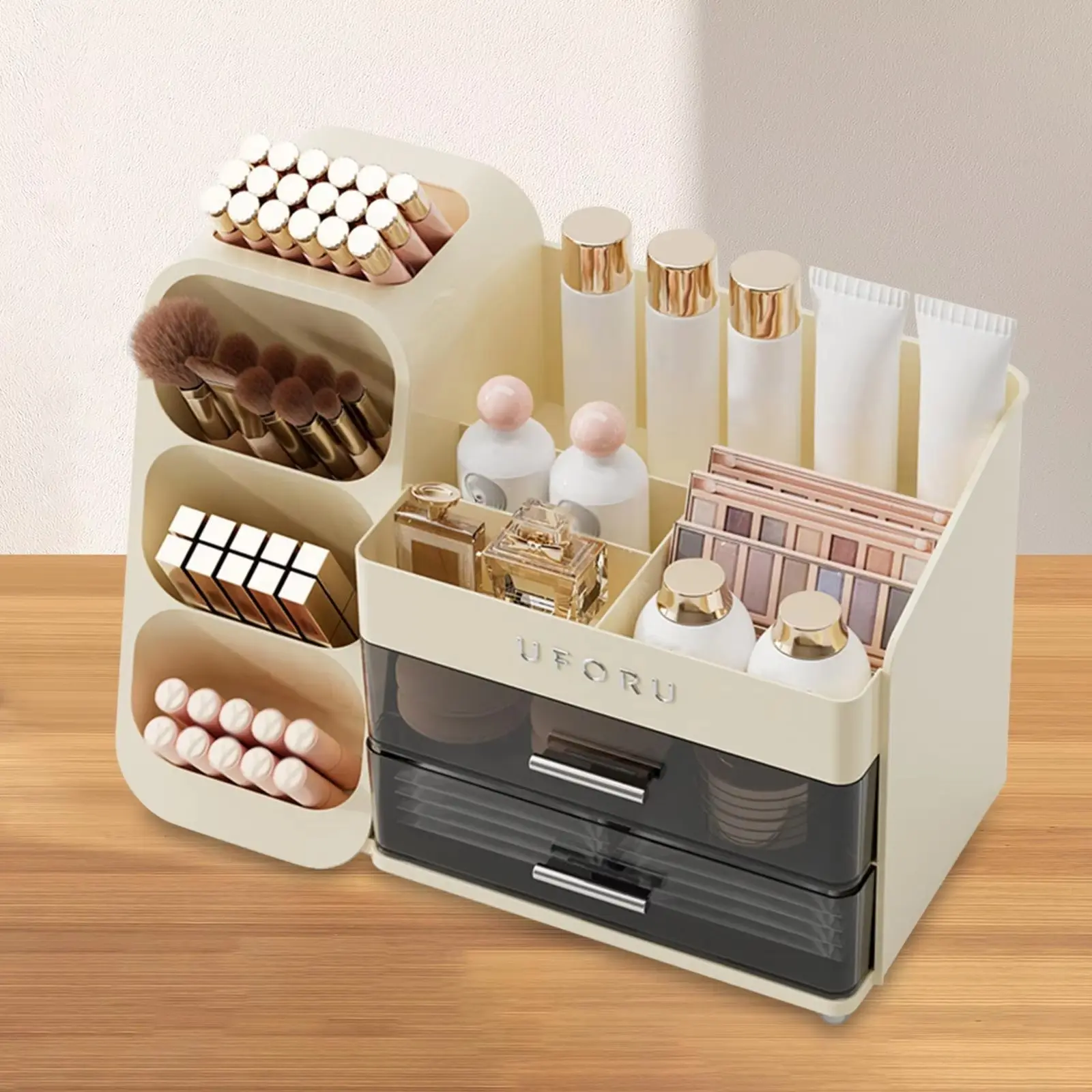 Cosmetic Storage Box Organizer with Drawers, Spacious Makeup Display Cabinet, Convenient Bedroom Vanity Table, Perfume Organizer, Beauty Organizer