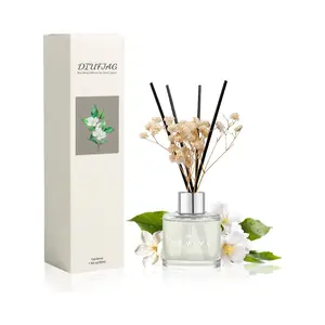 50ml Floral Scented Glass Air Freshener, Long Lasting Aromatherapy Diffuser, Home Fragrance for Living Room Bedroom Bathroom, Home Decor