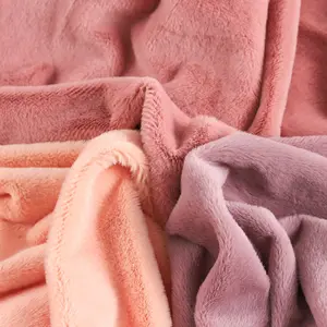 Rabbit fur-like velvet fabric, high-low pile,  polyester knitted material, thickened for autumn and winter, warm single-sided plush fabric