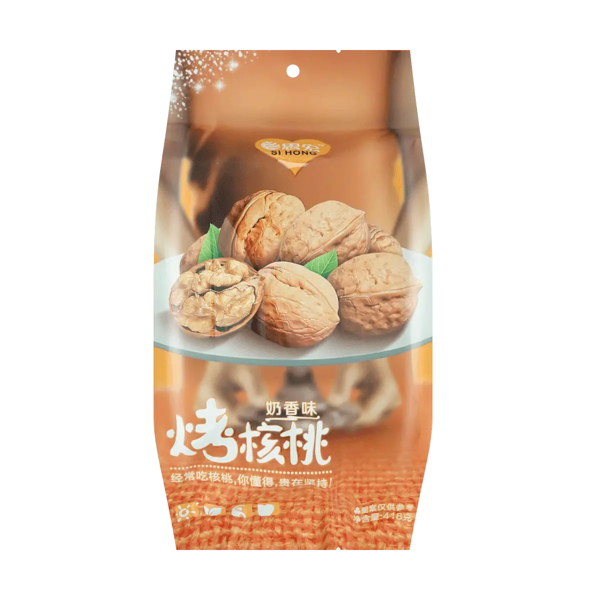 SIHONG Roasted Walnuts, Creamy Milk Flavor, 418g - Healthy Snack, Gourmet Nuts for Baking & Snacking