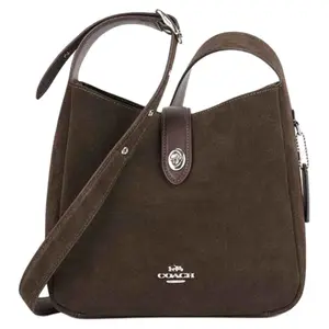 COACH Hadley 25 Crossbody Shoulder Bag for Women, Satchel Style, Espresso Brown Genuine Leather