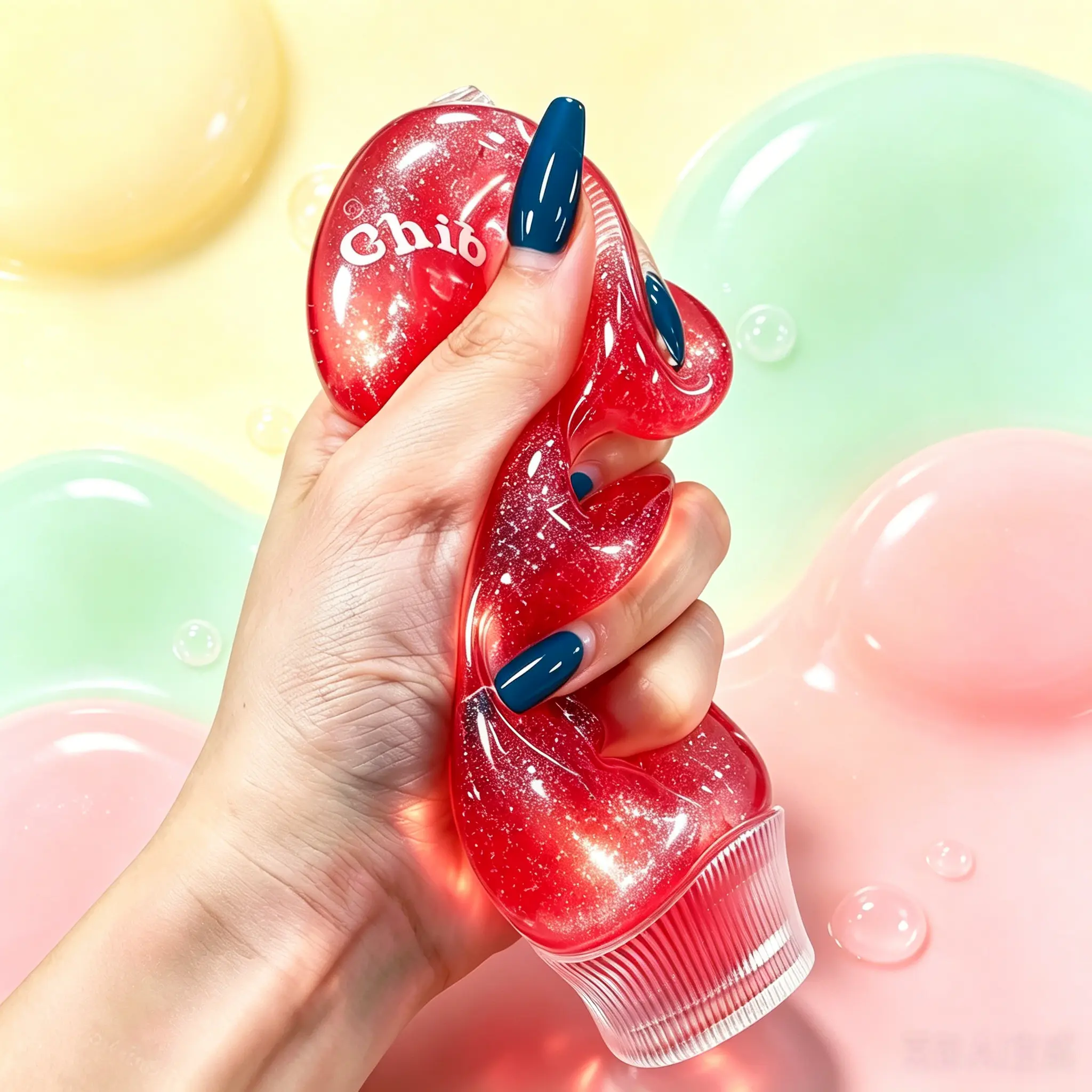 Unisex Kawaii Squishy Fidget Toy - Soft Gel Toothpaste Tube, Stretchy Thin Skin, Realistic Moldable, Cool Mint Scent, 3 Vibrant Styles, 1-Hand Grip, Portable Desktop Decompression Ornament, Ideal for 6+ Years, Adult Party Favor Gift