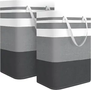 Large Capacity Foldable Laundry Basket With Handles, Bedroom Dirty Clothes Basket, Washable Dirty Clothes Basket, Freestanding Laundry Basket, Used For Organizing Dirty Clothes In Bedroom, Bathroom, Dormitory, Toy Storage, Waterproof Storage Basket.