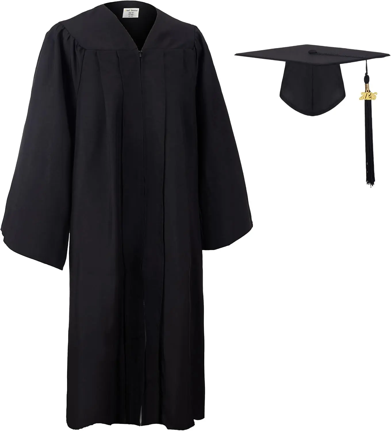 Matte Graduation Cap and Gown 2026 Set with Matching Tassel for Middle and High School College