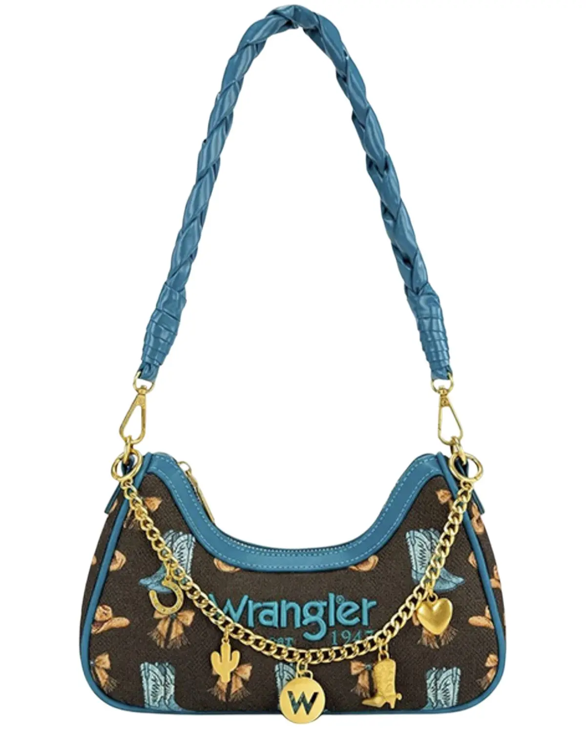 Wrangler Women's Women'S Rodeo Icons Western Braided Handle Shoulder Bag - Wg524-8182 Cf