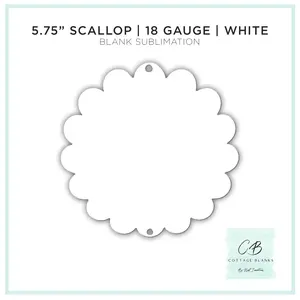 5.75 Inch Scallop Blank 6 Pack