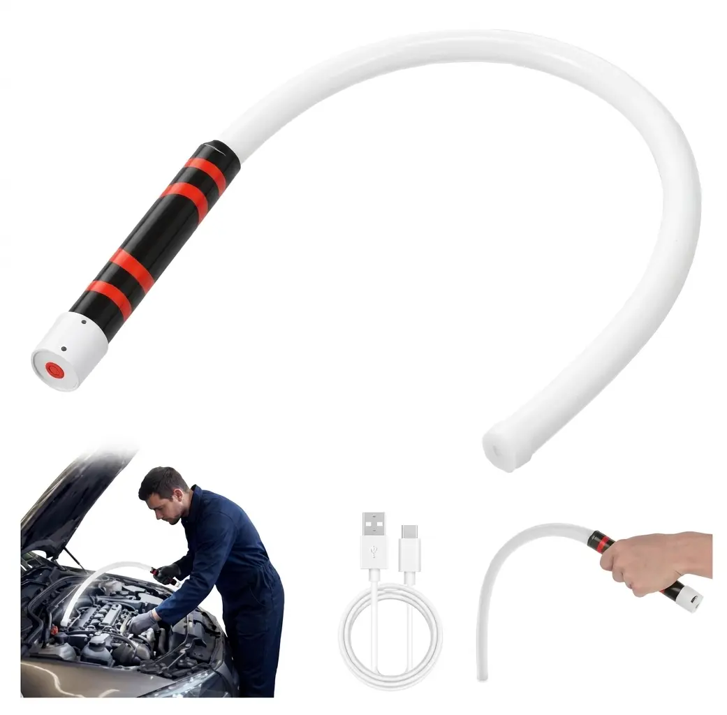 30-Inch Adjustable Rechargeable LED Flashlight Stick - Bendable High Lumen Portable Mechanics Tool, 7 Hours on 1 Charge, 2 Hours Charge Time, Dimmable Inspection Light for Garage Repair, Off-Road Checks