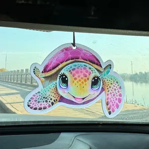 Hilton Hotel Scented Car Air Freshener, Cute Turtle Ocean Animal Protection, Long-Lasting Fragrance for Girls' Cars, Home Decor Gift, Car Accessory