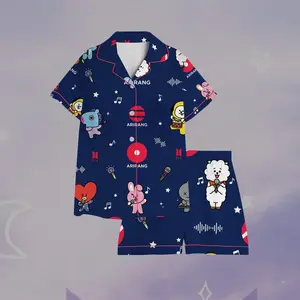 Women's Print PJ Set Pajamas gift for mom wife cute fashion