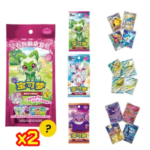 [CN] Pokemon TCG Gem Pack Badge Set Vol.1/2/3 (CBB1C/CBB2C/CBB3C) Trading Cards Rare Collection Horizons Booster Blind Pack Gift for Kids Boys Birthday