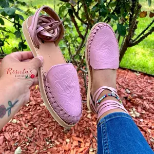 Leather huaraches sandals