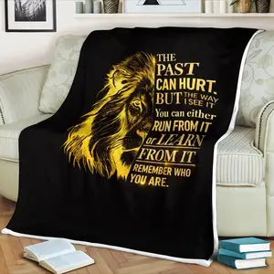 Father Son Blanket Wrap To My Son Letter Lion Print Throw Blanket Cozy Flannel for Lounging with Gift Box,Soft Fluffy Plush Blanket for Bedroom Bed, Lightweight Cozy Fuzzy Blanket All Season