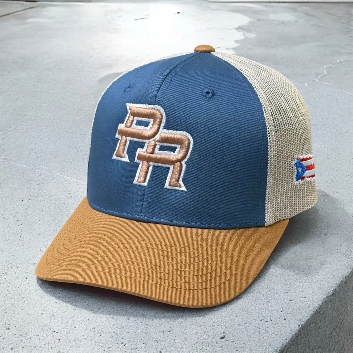 Blue/ Khaki Trucker