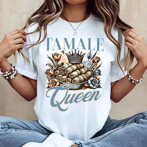 Tamale Queen Print T Shirt Women Casual Short Sleeve Top Fashion Graphic Tee Summer Outfit