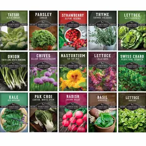 Tower Garden Seed Collection – 15 Heirloom Varieties for Vertical Gardens, Patio Planters & Small-Space Growing