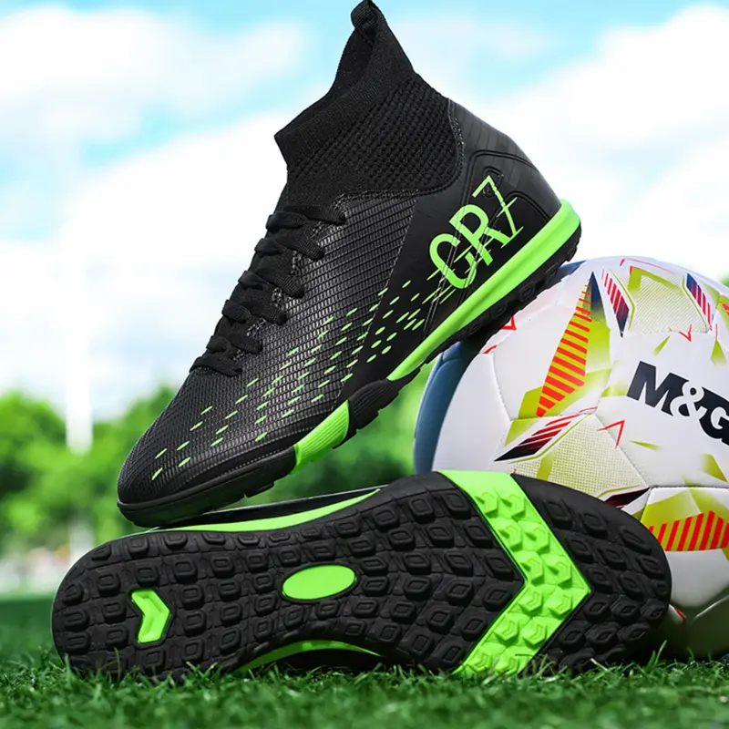 High-Top Football Shoes Ag Men's Outdoor Sports Breathable Anti-Slip Wear Resistant for Natural Grass Training, Professional Match Shoes Soccer Shoes Soccer Cleats Soccer Footwear