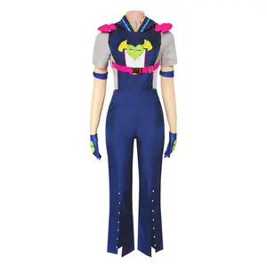 Johnny Joestar Steel Ball Run Jumpsuit Cosplay Costume Set with T Shirt Gloves Armband for Comic Con